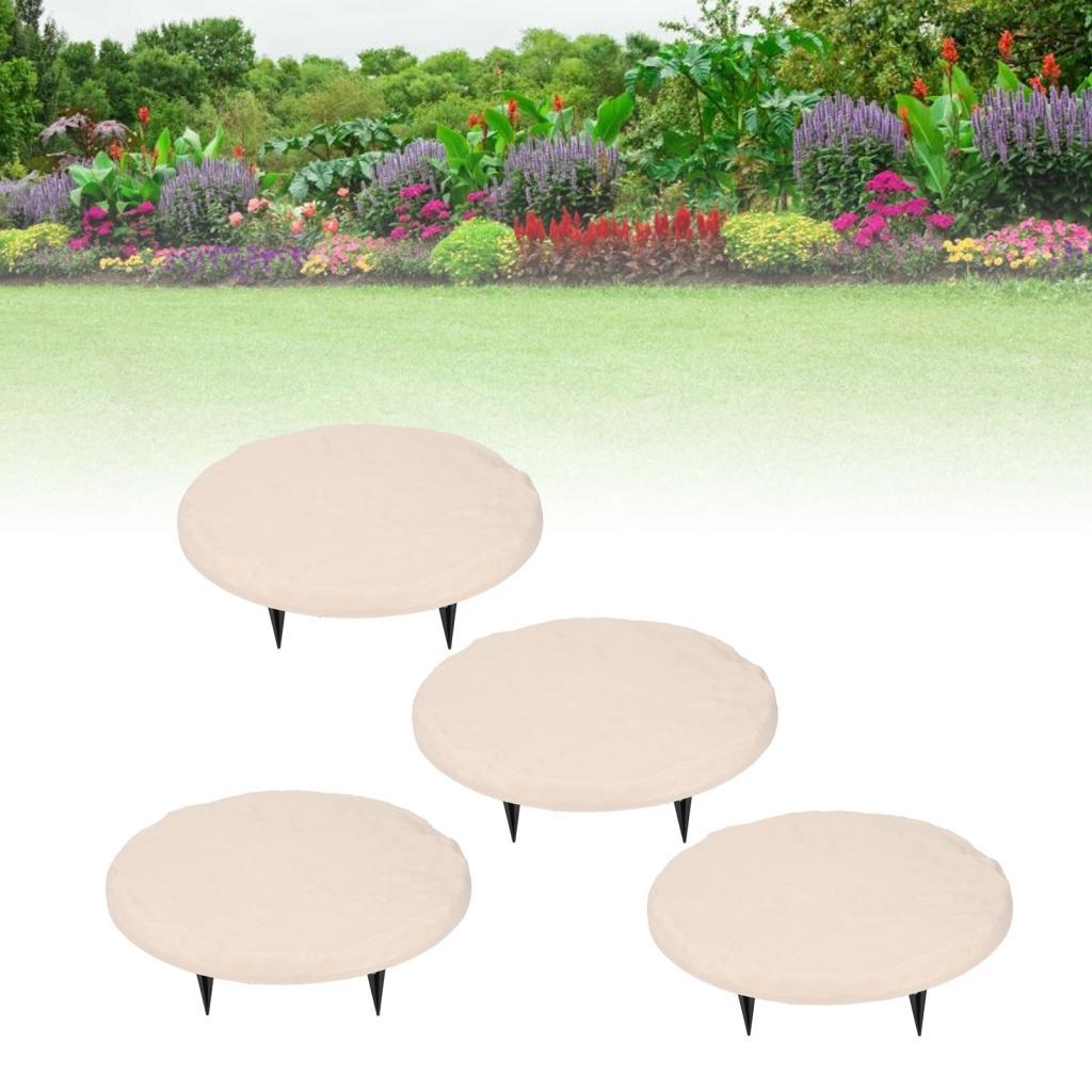 Stepping Stones กับ Stakes 4 ชิ้นบ้านสําหรับทางเดินกลางแจ้งหรือ Pathway Pavers Polypropylene Step