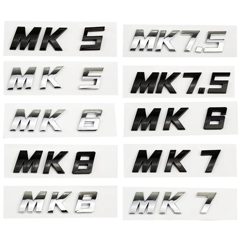 รถ ABS MK5 MK6 MK8 MK7 MK7.5 Trunk โลโก้สติกเกอร์ป้ายสัญลักษณ์ Decals สําหรับ VW Volkswagen Golf Pol