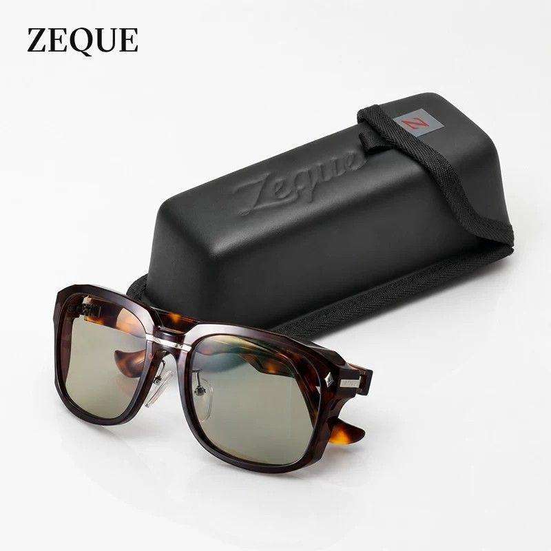 ญี่ปุ่นนําเข้าแว่นตากรณี ZEQUE ยี่ห้อใหม่ Hard สีดําแบบพกพาตกปลาขี่จักรยานแฟชั่นคลาสสิก 7-28