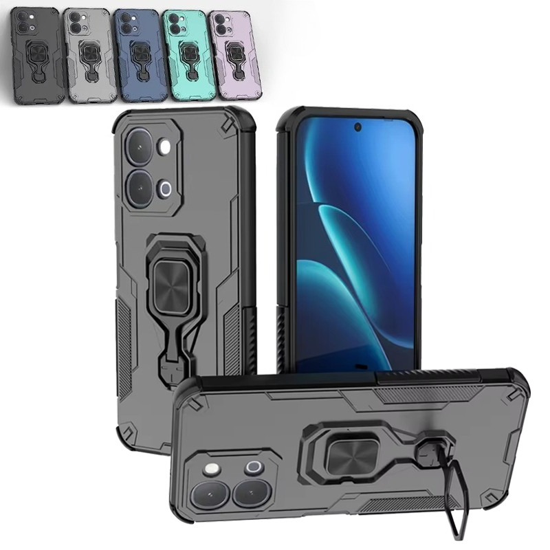 หรูหราเกราะกันกระแทก Hard สําหรับ Vivo iQOO Z11 X Z11X iqooz11X iQOOz11 iQOOz 11X PC กันชนป้องกัน Heavy Duty Rugger แหวนผู้ถือปกหลัง Shell
