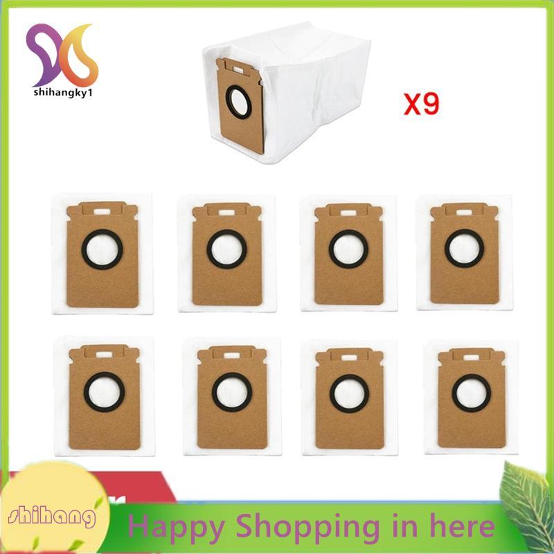 9PCS เปลี่ยนถุงเก็บฝุ่นสําหรับ H60 Hub Ultra/H60 Hub Pro/H50 Ultra อัตโนมัติ Emptying Station Sweepe