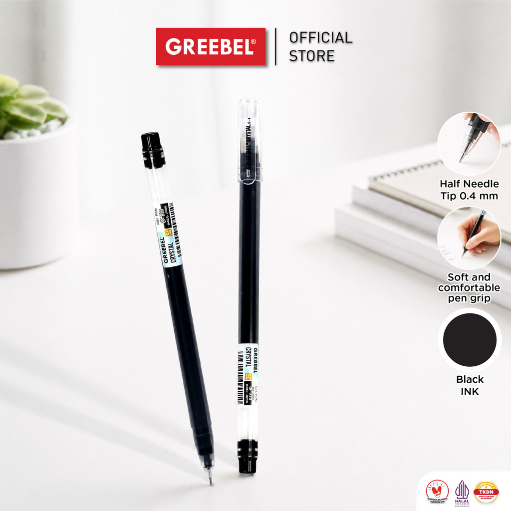 [ 1 ปากกา ] ปากกาเจล Greebel GP-520 Crystal 0.4 (ชิ้น)
