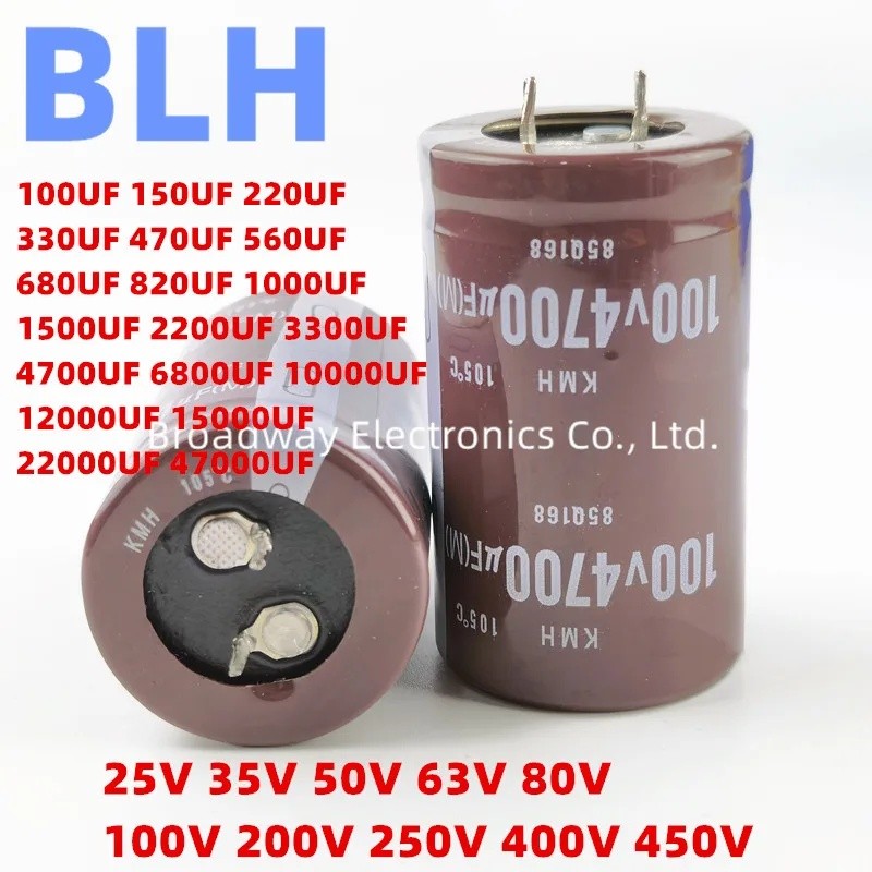 2PCS Audio Electrolytic Capacitor 25V 35V 50V 63V 80V 100V 200V 250V 400V 450V 12000UF 15000UF 22000