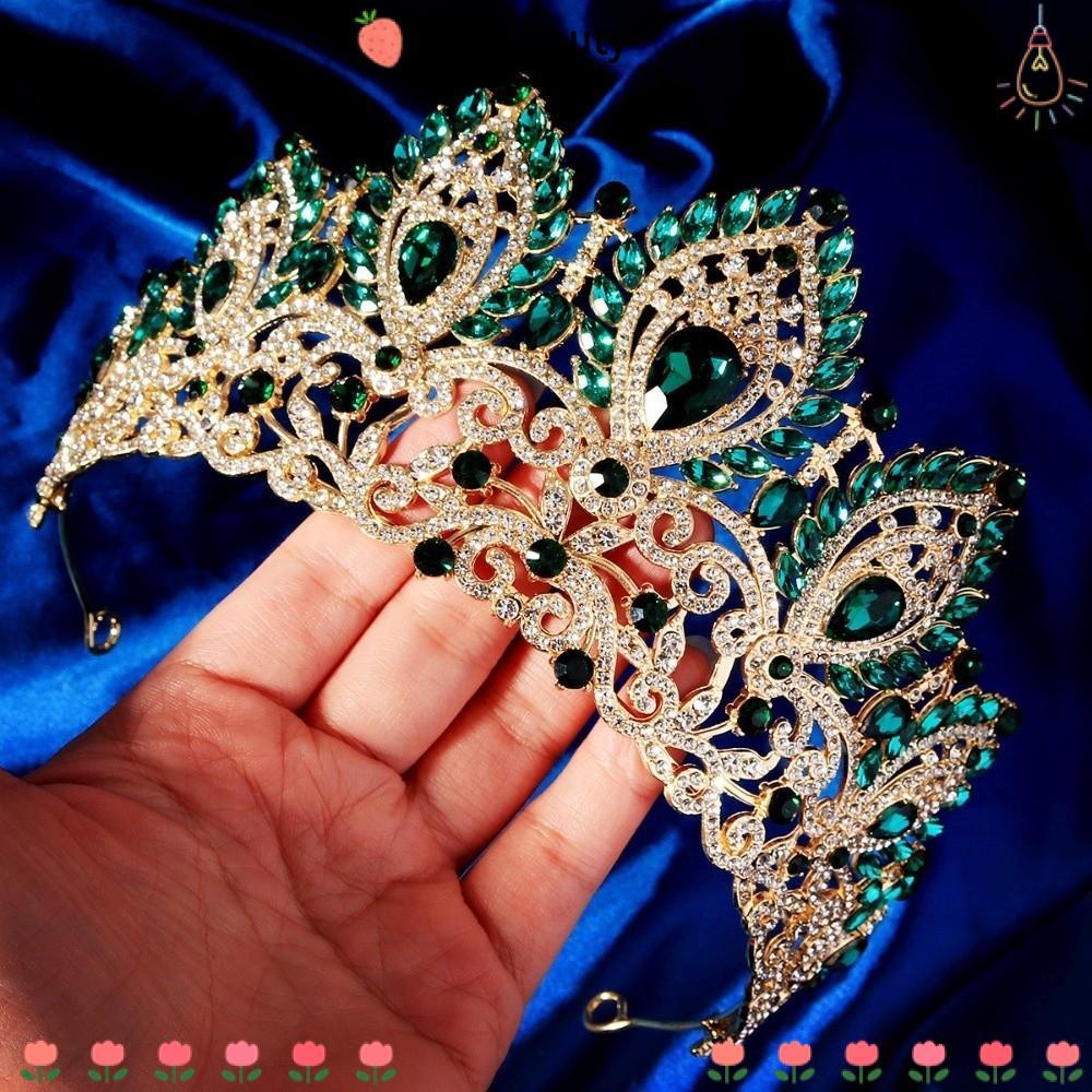 TOPBEAUTY Princess Wedding Tiara, Headwear Luxury Queen Crown, Trend Elegant Big Diadem Princess Cro