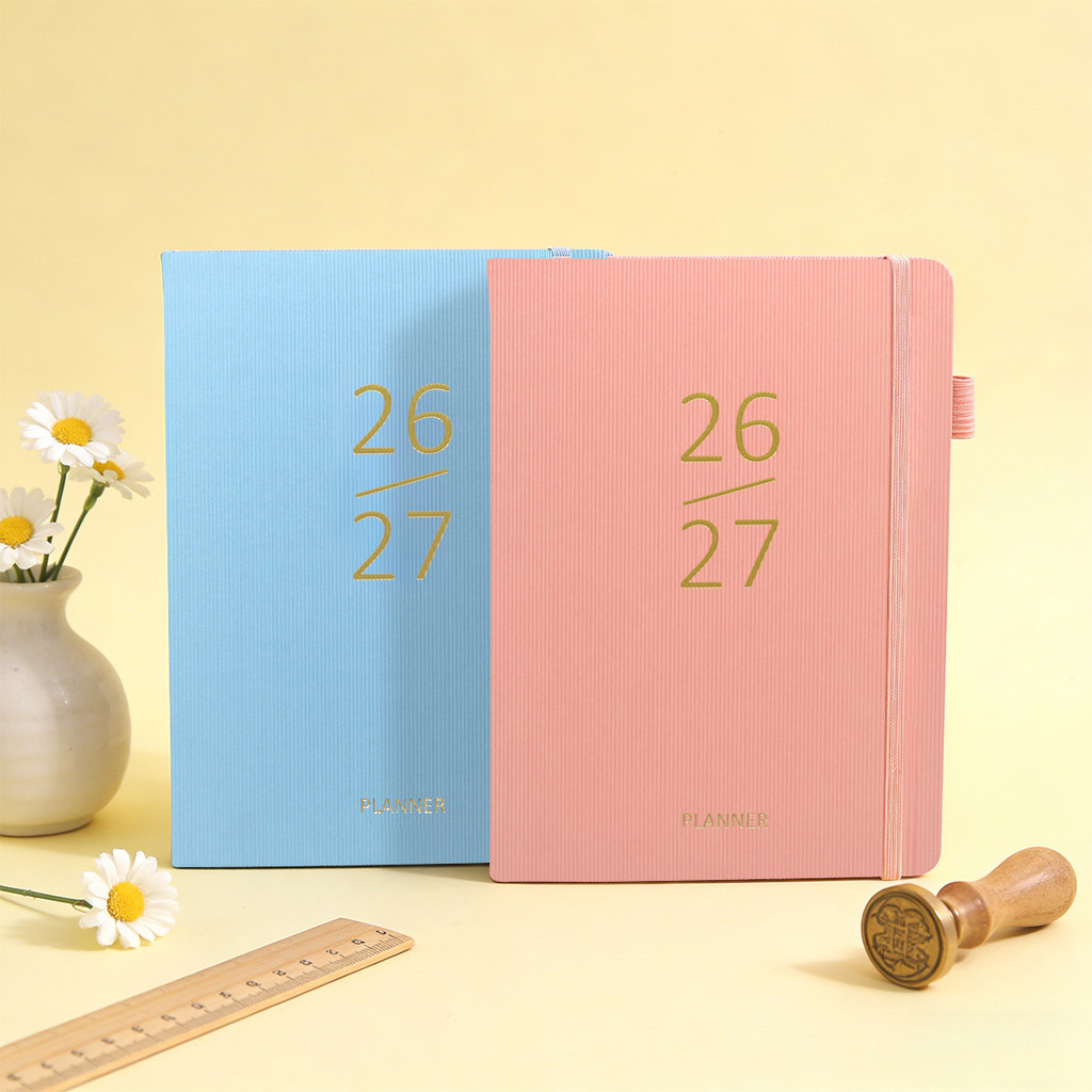 A5 Schedule Leather Plan Book Weekly Calendar Calendar Book Harover Strap Notebook 2027 Diary EVNO