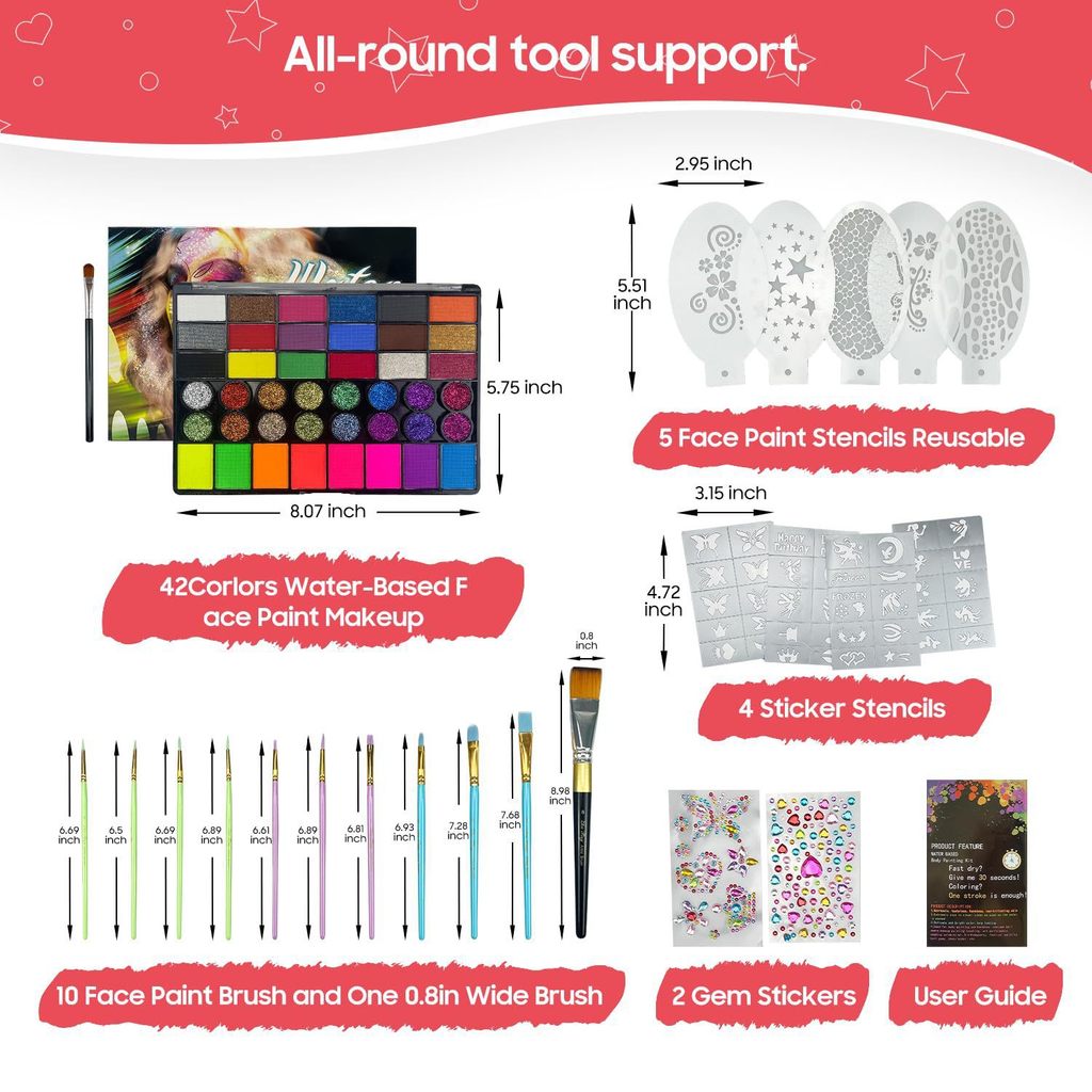 Popular Face Painting Set Body painting paint, children's paint, Halloween makeup, face paint