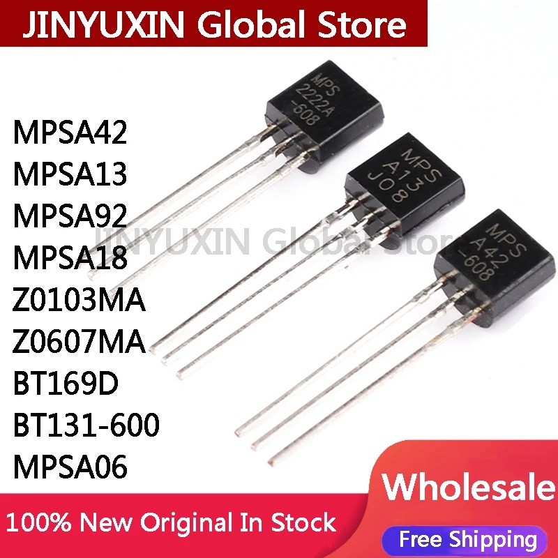 10 ชิ้น MPSA42 MPSA13 MPSA92 MPSA18 Z0103MA Z0607MA BT169D BT131-600 A42 A13 MPSA06 0103MA Z0103 Z06