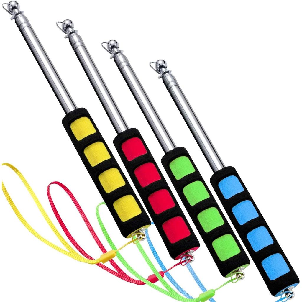 4 ชิ้น Telescoping Pointer ไวท์บอร์ดครู Pointer Retractable สอนขยาย 47 นิ้วสําหรับ Presentation Clas