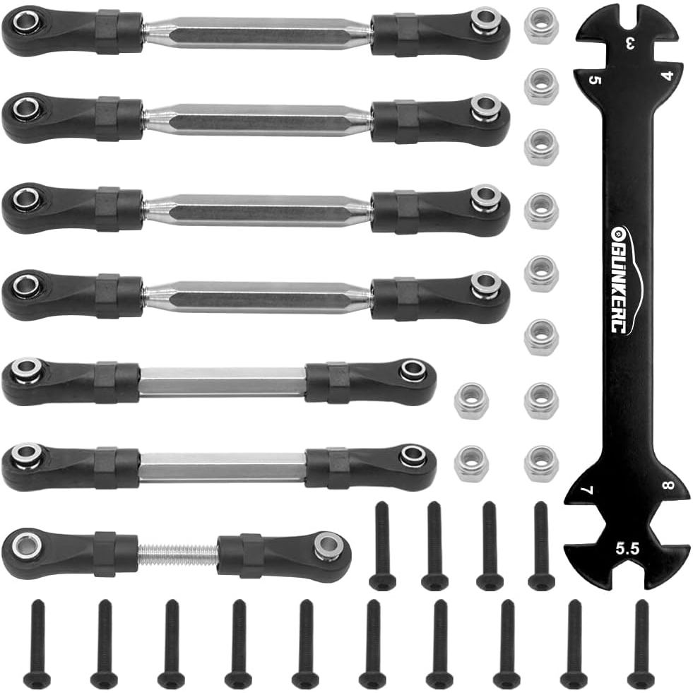OGRC 7PCS ปรับ Turnbuckles Link พร้อม Rod Ends ชุดสําหรับ 1/10 Traxxas Slash 4X4/Traxxas Slash 2WD R