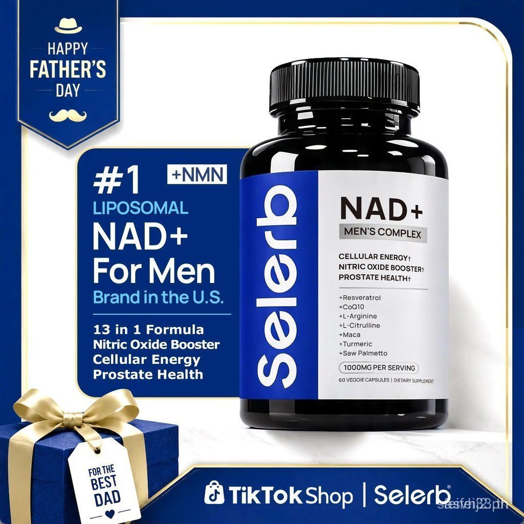 SelerbNAD+forMenwithNMN-LiposomComplexwithTrans-Resveratrol,CoQ10,&Ashwagandha-รองรับCellularRenewal