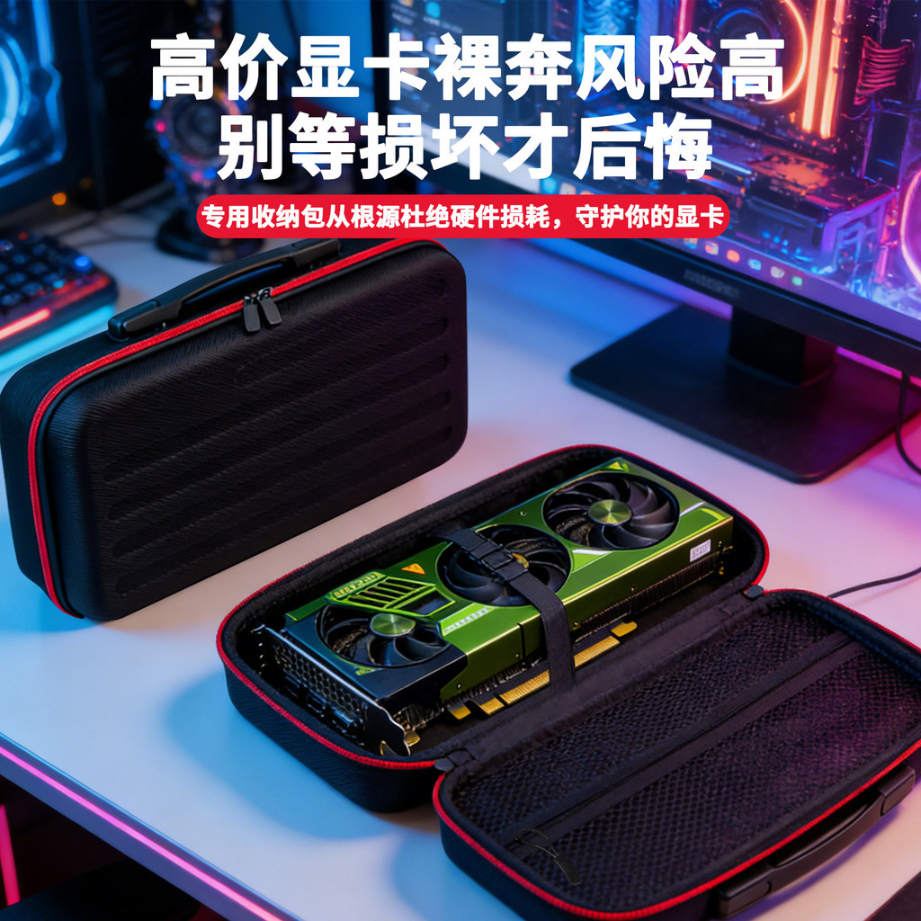 เหมาะสําหรับ Asus TUF Gaming RTX4060/4080Ti กระเป๋าเก็บการ์ดกราฟิก RTX4090Ti เคสแข็งเคสป้องกัน