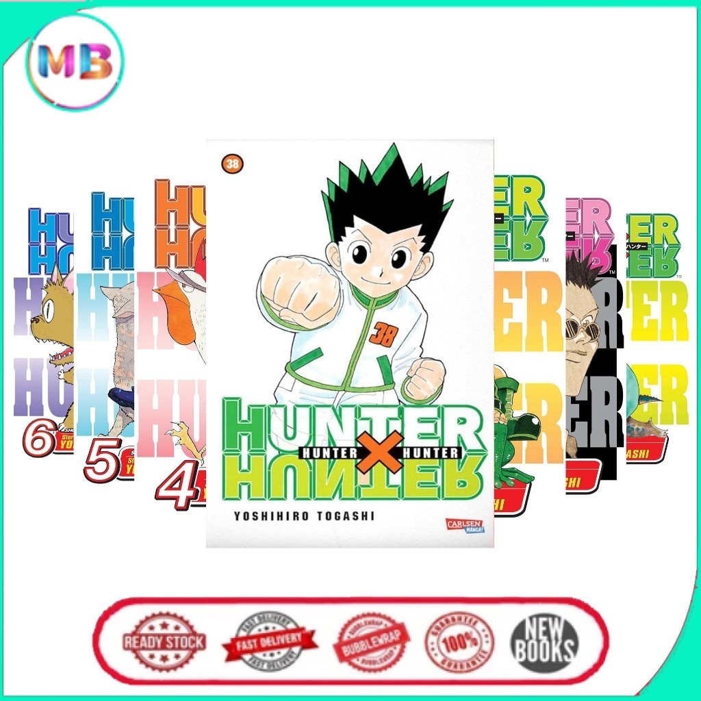 Hunter X Hunter ชุดหนังสือ 38 เล่ม โดย Yoshihiro Togashi (ภาษาอังกฤษ)