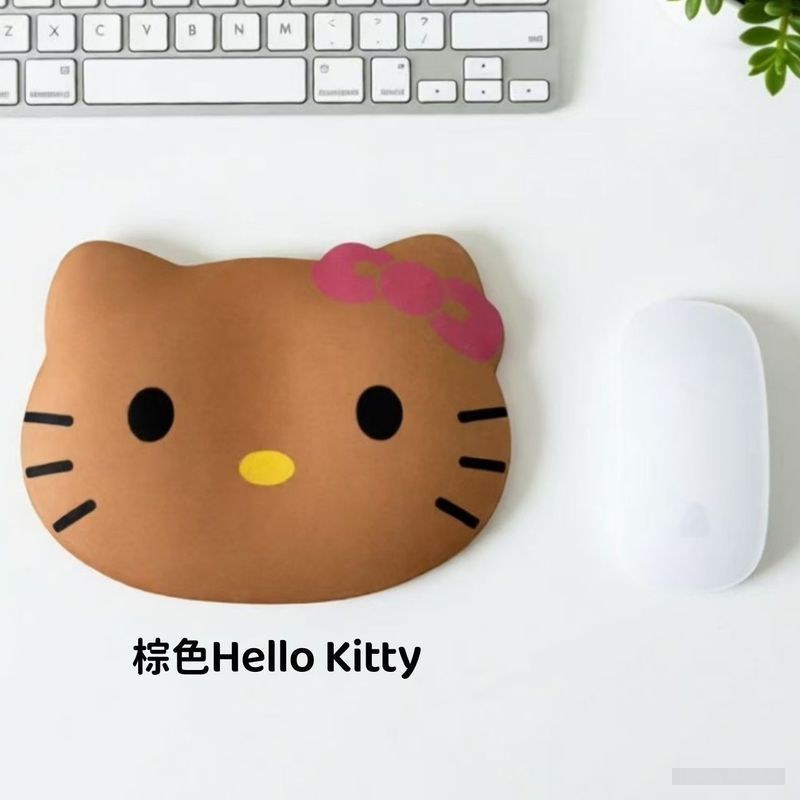 คําแนะนําผลิตภัณฑ์ใหม่ Hello Kitty แผ่นรองเมาส์สาวการ์ตูนน่ารักสํานักงานแป้นพิมพ์คอมพิวเตอร์ข้อมือสน