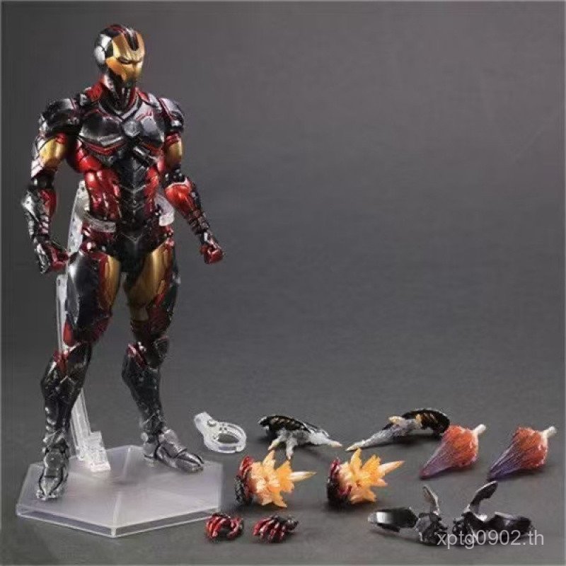 พร้อมสต็อก Avengers ironman Red PA Changed Iron Man Red Action Figure รูปเครื่องประดับโมเดล