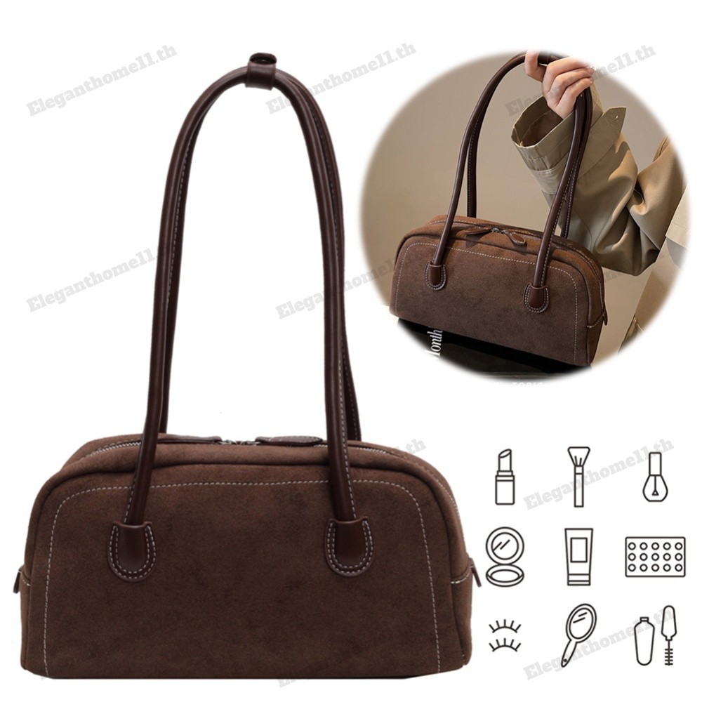 กระเป๋าใต้วงแขนสําหรับผู้หญิงกระเป๋าถือหลายกระเป๋าหนังนิ่ม Faux สีทึบ Tote ซิป Satchel สําหรับทํางานช้อปปิ้ง