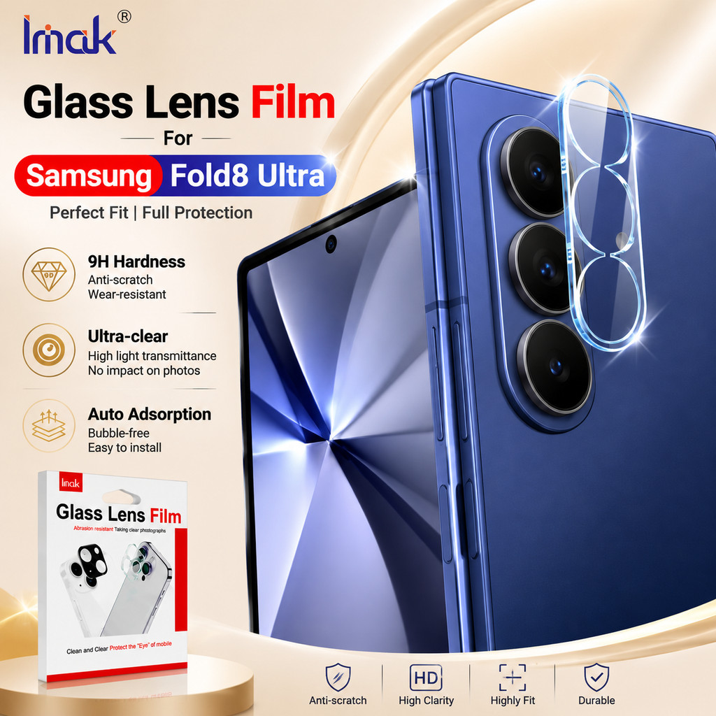 ฟิล์มกระจกเลนส์กล้อง สำหรับ Samsung Galaxy Z Fold 8 Ultra Fold8 ฟิล์มกันรอย HD Clear LS0003