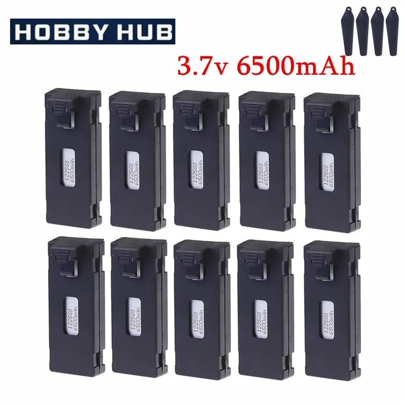 3.7V 6500mAh แบตเตอรี่ Lipo สําหรับ RC Drone E88 E88PRO E99 S2 P1 K3 P10 A13 S98 E525 RC Quadcopter 