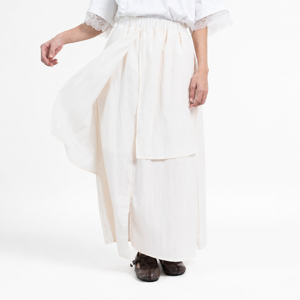 Off White Layered Skirt - Mugi - Off White Layered Skirt - Elated by Her