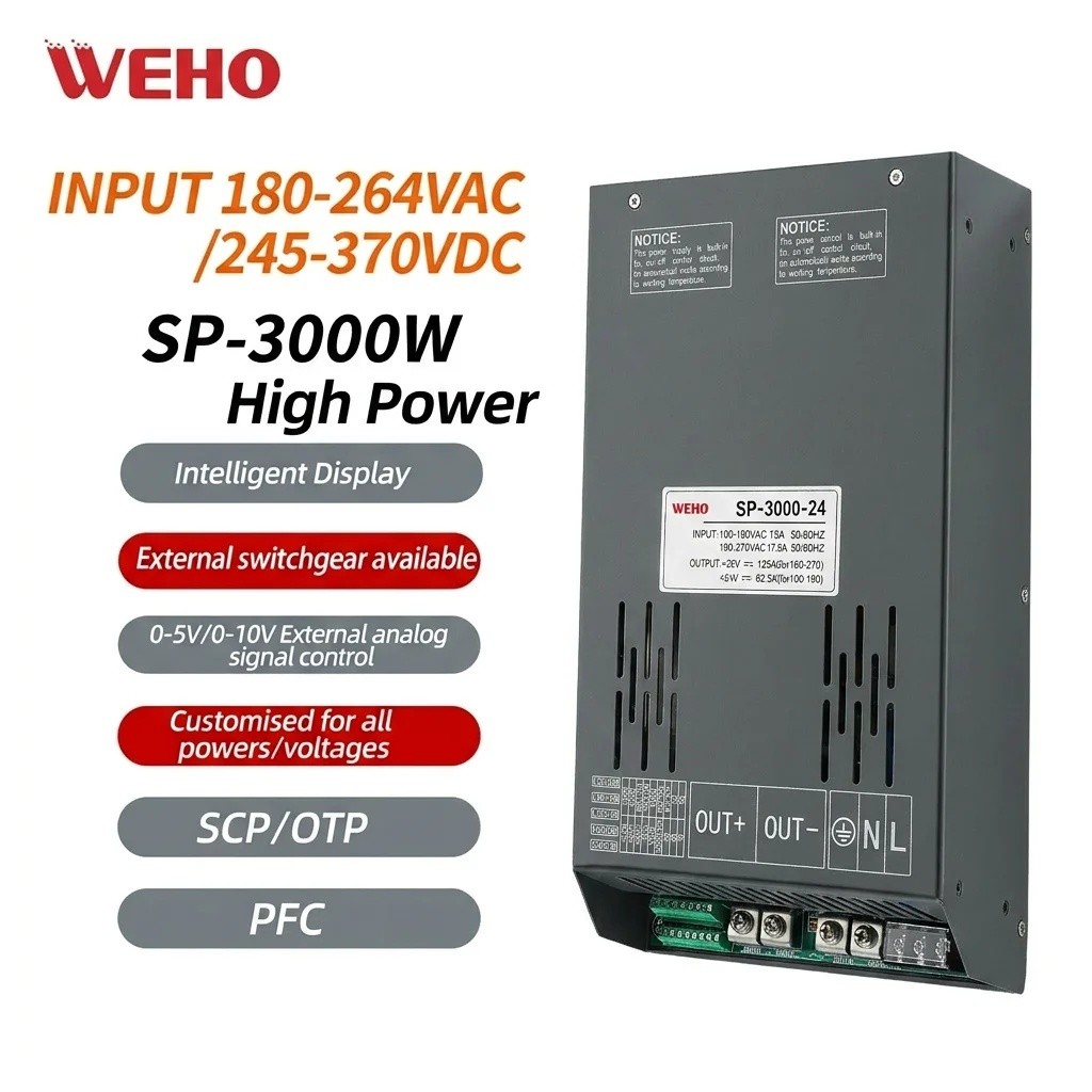 8QT4 ที่ขายดีที่สุด SP Series 3000W 12.8V 234A อุตสาหกรรม Switching Power Supply, Low Ripple DC Rect