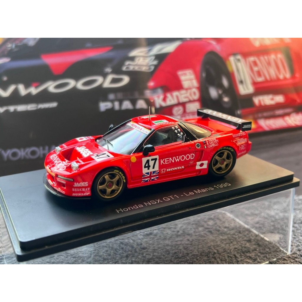 Spark Honda NSX GT1 1995 1/43 Le Ming Endurance Racing Car No. รถ 47 คันพร้อมนิตยสารหนังสือเล่มเล็ก