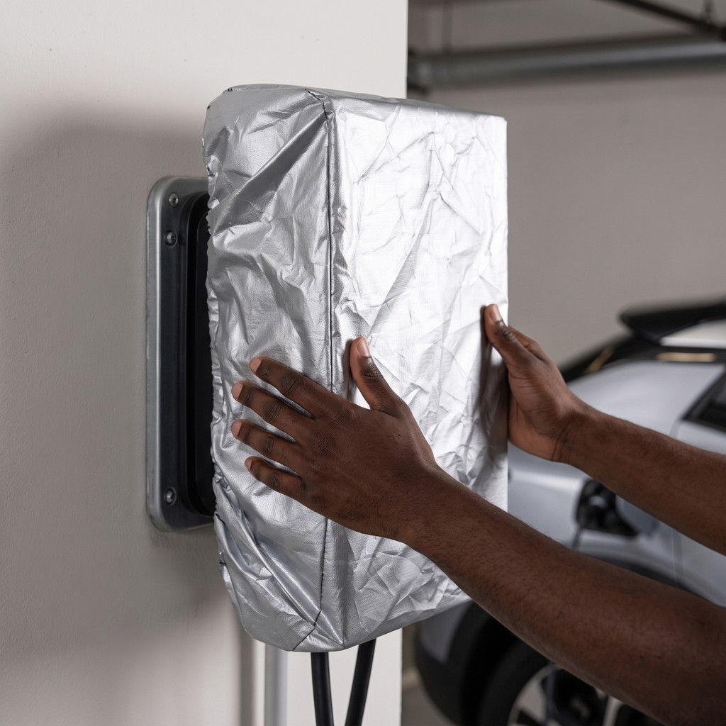 Weatherproof Electric Vehicle Charger Station Cover กันน้ํา Charger Cover ติดผนังกันฝุ่นสําหรับกลางแ