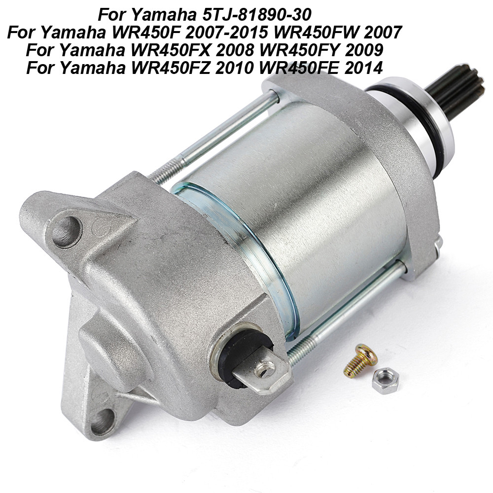 5TJ-81890-30 เครื่องยนต์ไฟฟ้า Starter มอเตอร์สําหรับ Yamaha WR450F 2007-2015 WR450FW 2007 WR450FX 20