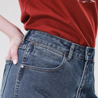 WRANGLER กางเกงยีนส์ผู้หญิง คอลเลคชั่น Wrangler Legends เอวสูง ทรงขาม้า รุ่น WR S126WBOTN04 สียีนส์กลาง