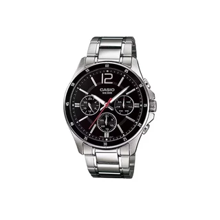 CASIO นาฬิกาข้อมือ CASIO รุ่น MTP-1374D-1AVDF วัสดุสเตนเลสสตีล สีดำ