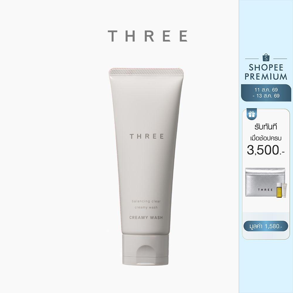 THREE Balancing Clear Creamy Wash 100g ทรี บาลานซิ่ง เคลียร์ ครีมมี่ วอช
