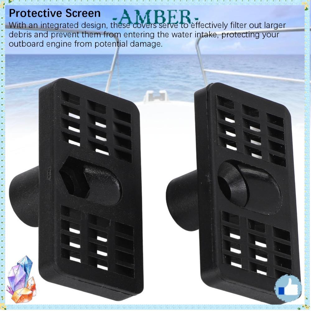 AMBER Outboard Engine Water Inlet Covers, 63D–45214–00 63D–45215–00 High Strength Outboard Motor Water Inlet Cover,Marine Grade Water Inlet Screen สําหรับ 40HP 50HP Marine ใช้