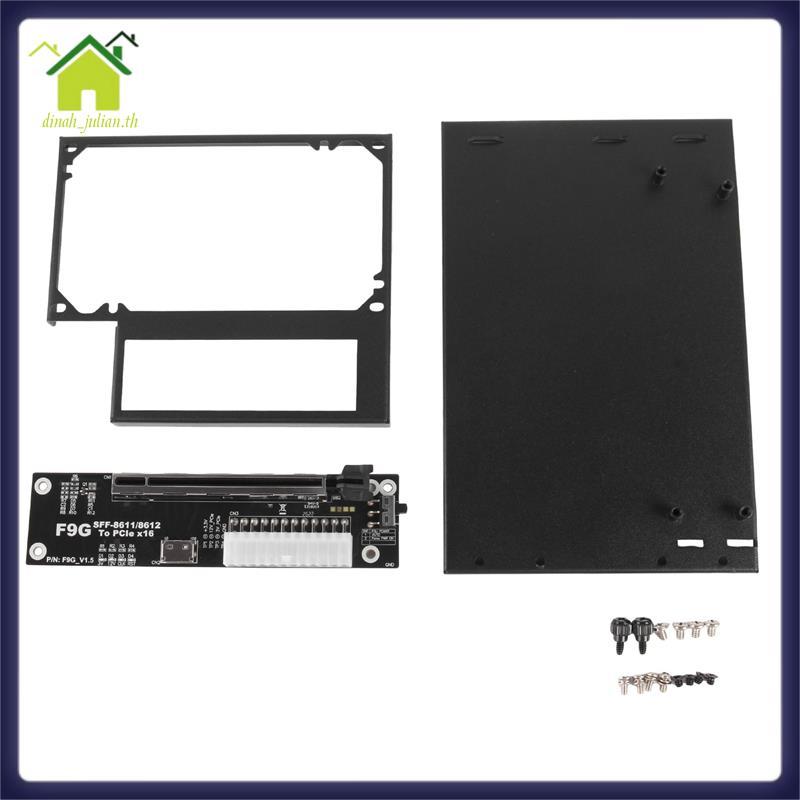 F9G-BK7 EGPU OCuLink GPU Dock PCIe4.0 X4 โน้ตบุ๊คแล็ปท็อปภายนอกกราฟิกการ์ด M.2 OcuLink to PCIE X16 อ