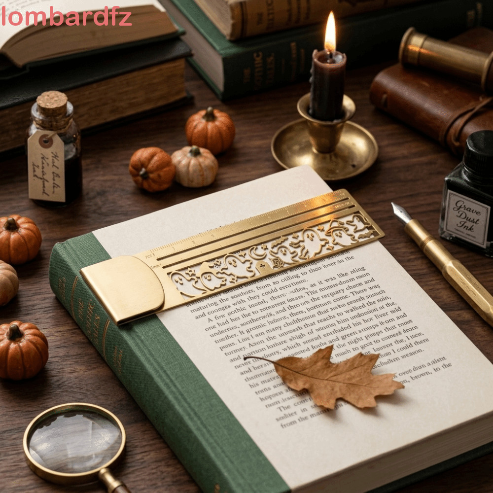 ที่คั่นหนังสือ โลมาเวิร์ด ขอบโค้งมนเรียบ ขัดโลหะมัลติฟังก์ชั่ที่คั่น, แม่แบบกลวงรูปร่างเงาสีทองน้ําหนักเบาและบางโลหะที่คั่นแฟนอ่าน
