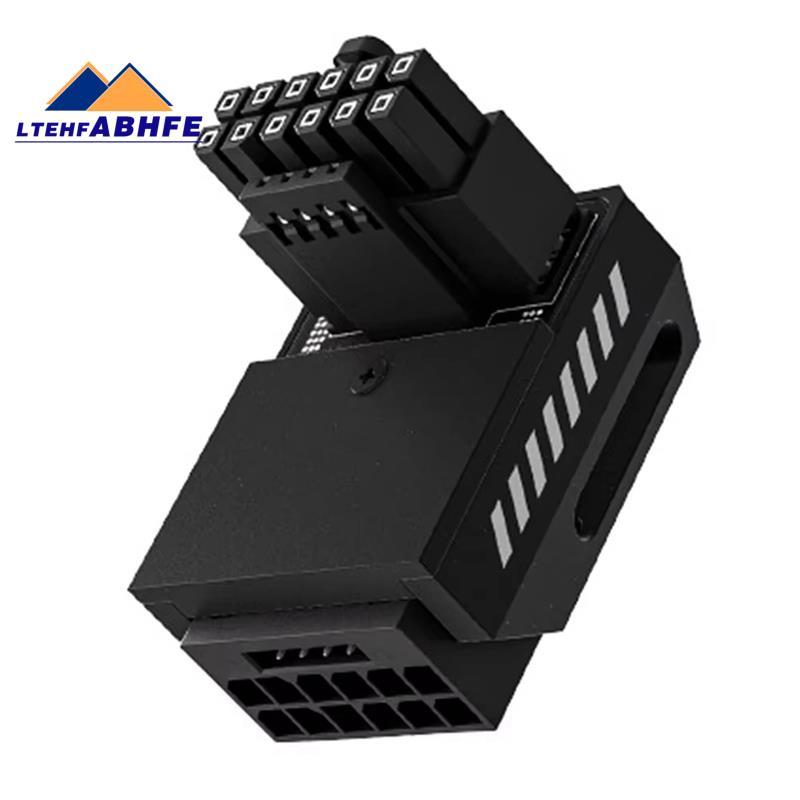 [ขายร้อน L] 600W 12 + 4pin PCIe 5.0 อะแดปเตอร์ 90 องศามุมขวา 16pin 12VHPWR GPU Connector สําหรับ 309