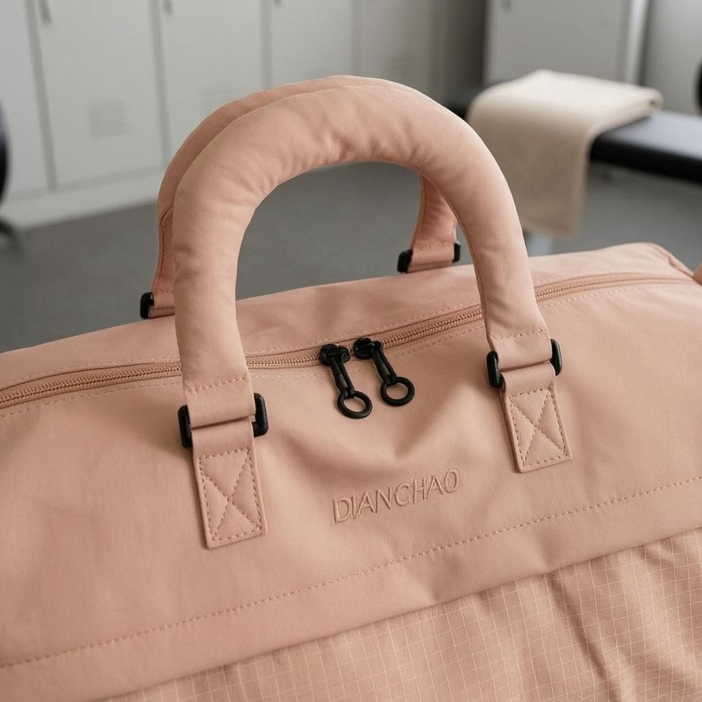Travel Duffel เบาะจับ Gym Duffel Bag กระเป๋าเดินทางกีฬา Smooth Glossy