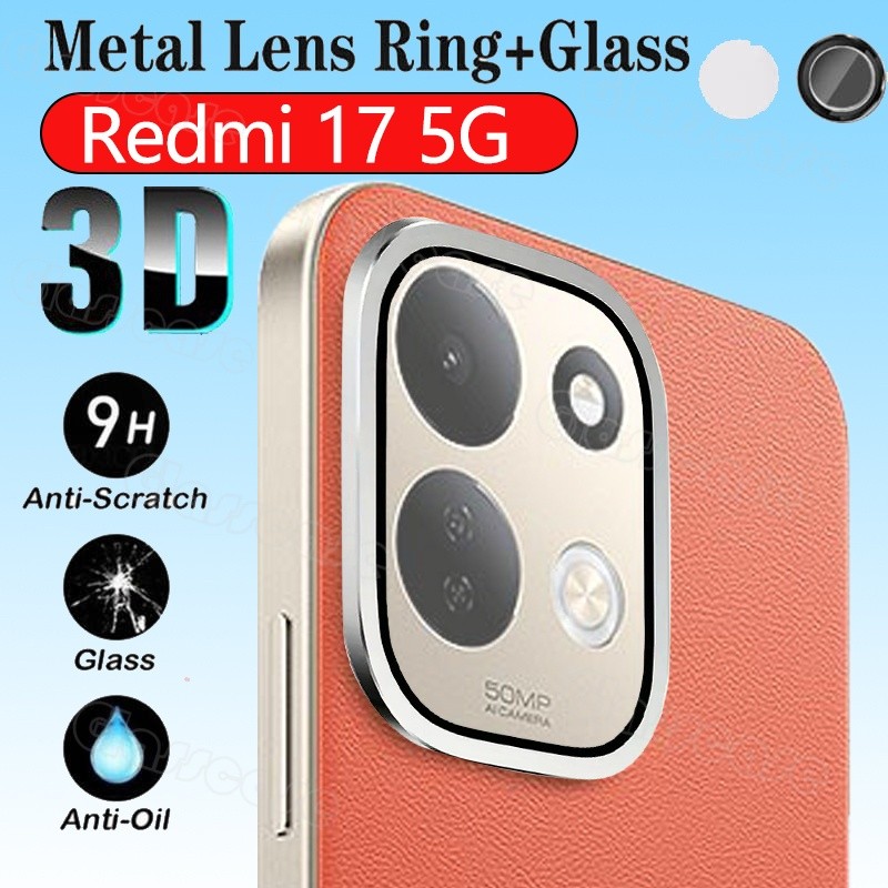 [คลังสินค้าพร้อม]เลนส์กล้องโลหะสําหรับRedmi 17 1 7 17Redmi Redmi17 4G 5G 2026 9H HDอลูมิเนียมโลหะผสมโลหะกล้องเลนส์ป้องกันฟิล์ม