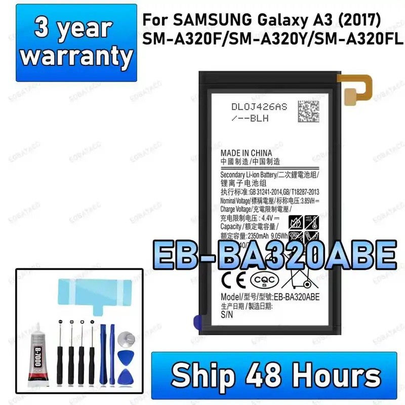 100% ใหม่ High Quanlity EB-BA320ABE แบตเตอรี่สําหรับ SAMSUNG GALAXY A3 2017/SM-A320F/SM-A320Y/SM-A32