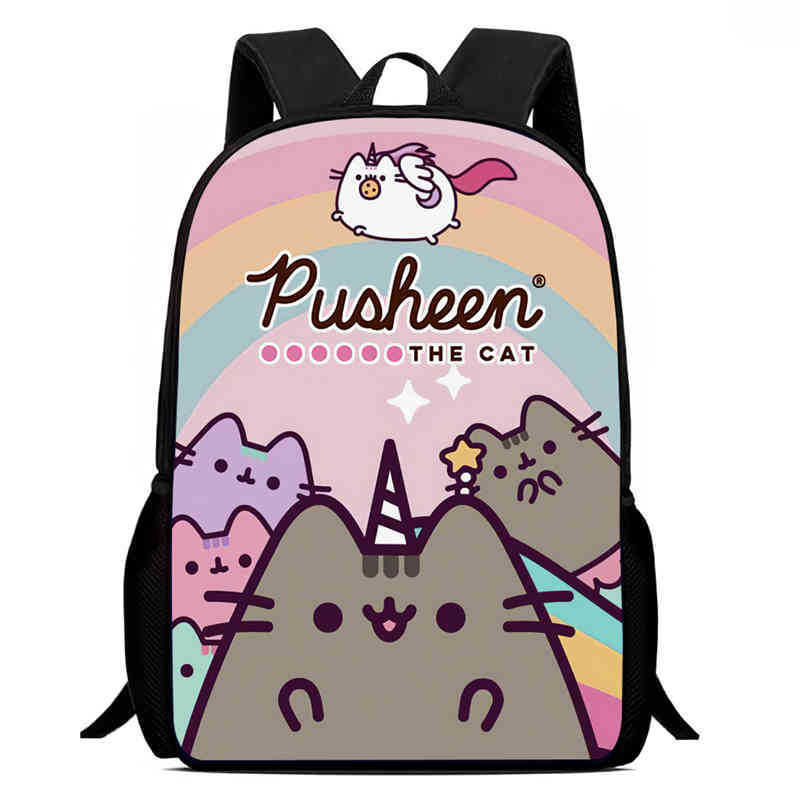 Pusheen Pusheen Pusheen สินค้าพิมพ์กระเป๋าเป้สะพายหลัง Cross-Mirror การค้าต่างประเทศนักเรียนโรงเรียน