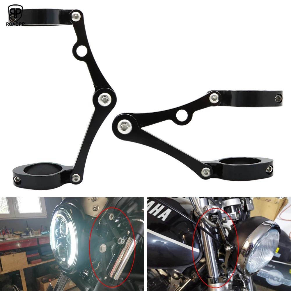 CSROAOPP 39 มม.-41 มม.CNC ไฟหน้ารถจักรยานยนต์ Universal Adjustable Mount สําหรับ Harley Cafe Racer C