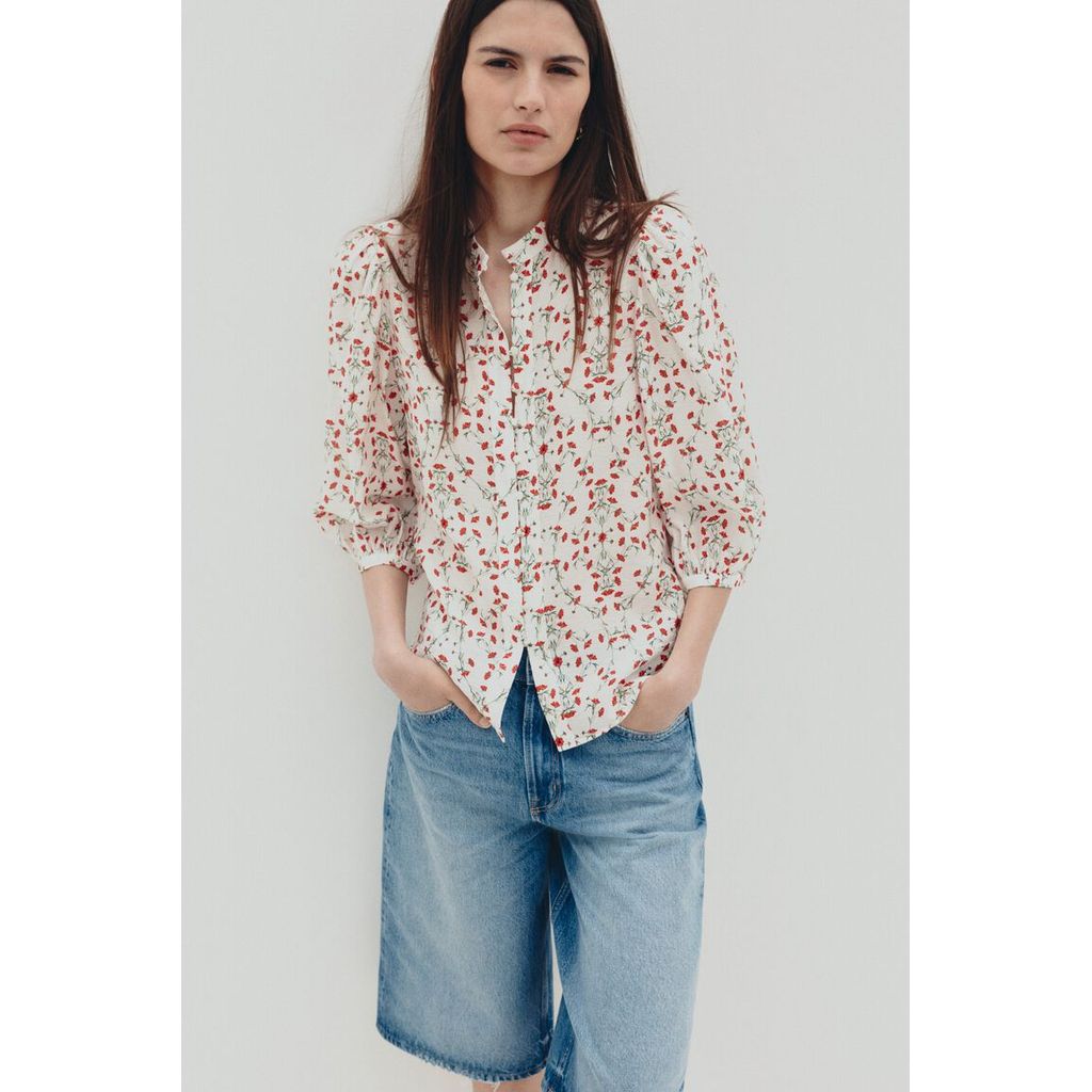 H&M(เอชแอนด์เอ็ม) เสื้อเบลาส์แขนบอลลูน ผู้หญิง 1365104_1
