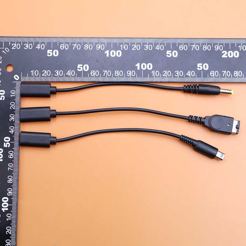 1pcs USB C สายชาร์จสายไฟ Type-C สําหรับ NDS NDSi GBA SP 2DS ใหม่ 3DS LL XL PSP 1000 2000 3000 สายไฟส