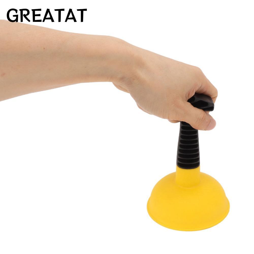 GREAT Mini Drain Plunger, Slip Proof Handle ประหยัดพื้นที่ Sink Plunger, ใช้งานง่ายที่มีประสิทธิภาพด