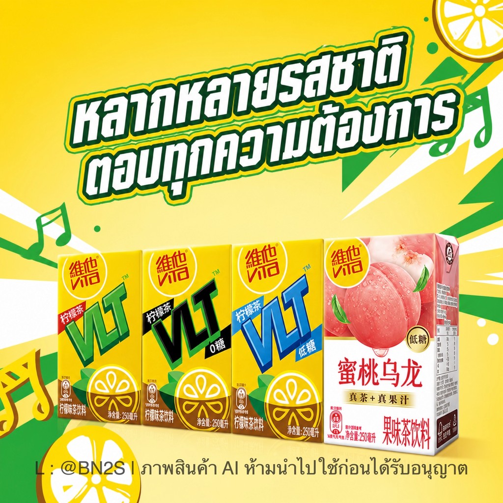 Vita VLT ชามะนาวในตำนานจากฮ่องกง 250มล. รสชาติเข้มข้น สะใจ มีให้เลือก 4 สูตร หอม หวานอมเปรี้ยว รสชาต