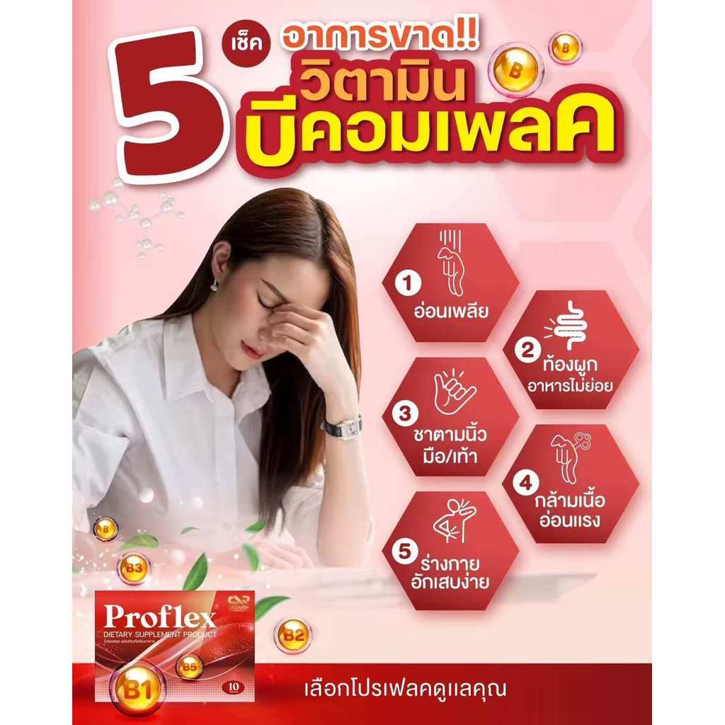 Proflex มือเท้าชา เส้นยืดเอ็นยึด เส้นเอ็นเสื่อม อักเสบ ปวดเส้นตึง ออฟฟิศซินโดรม บำรุงฟื้นฟู[ 1 กล่อง