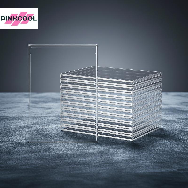 PINKCOOL อะคริลิคใส Snap Card Holder 5 ชิ้นกันฝุ่นสําหรับเล่นเกมการ์ดเทรดดิ้ง Star Photo Storage ใช้