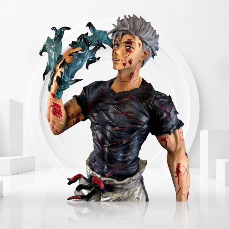 Jujutsu Kaisen Gojo Satoru Battle เสียหาย 1 6 Scale GK Action Figure อะนิเมะสะสมรูปปั้นของขวัญ