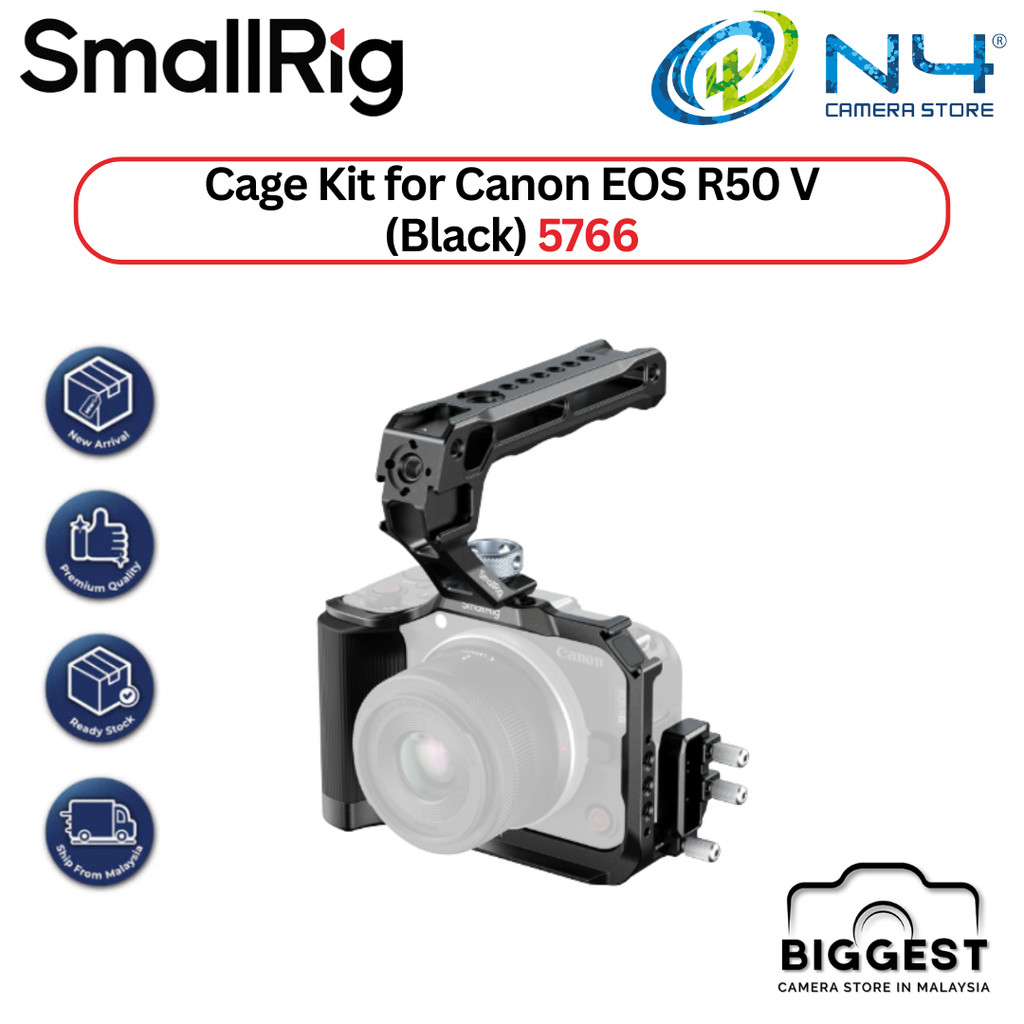 SMALLRIG CAGE KIT สําหรับ CANON EOS R50 V (สีดํา) (5766)
