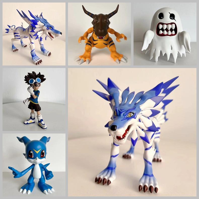 Digimon Tyrannosaurus Beast Yagami Taiyi V Beast Ghost Beast Garuru Beast เดสก์ท็อปตกแต่งตุ๊กตารูป