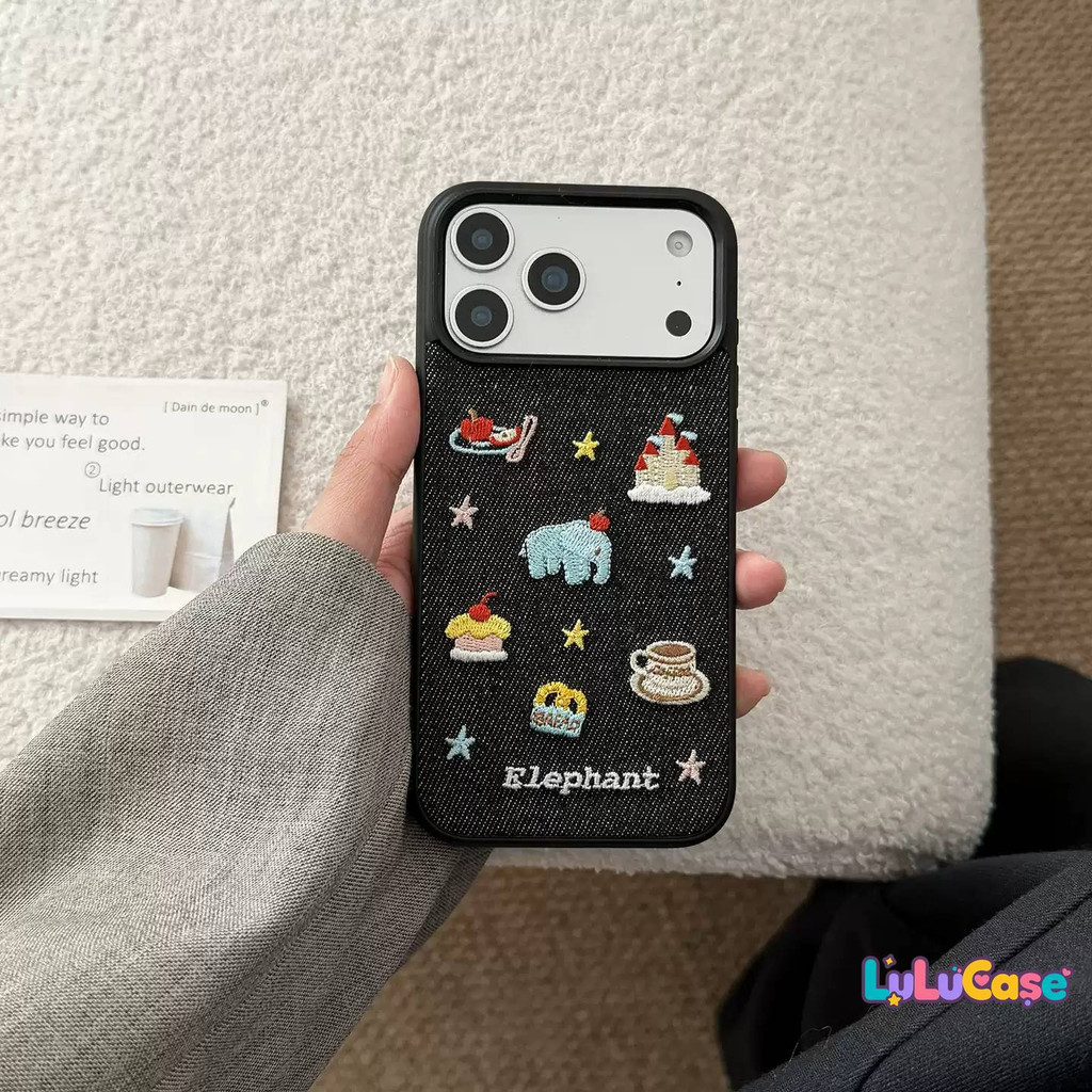 สำหรับ OPPO Reno 16 15 16F 11 12 13F 15F Reno 15 Pro 10 13 14 Reno 14 10 Pro เคสโทรศัพท์ ลายช้างและปราสาท น่ารัก