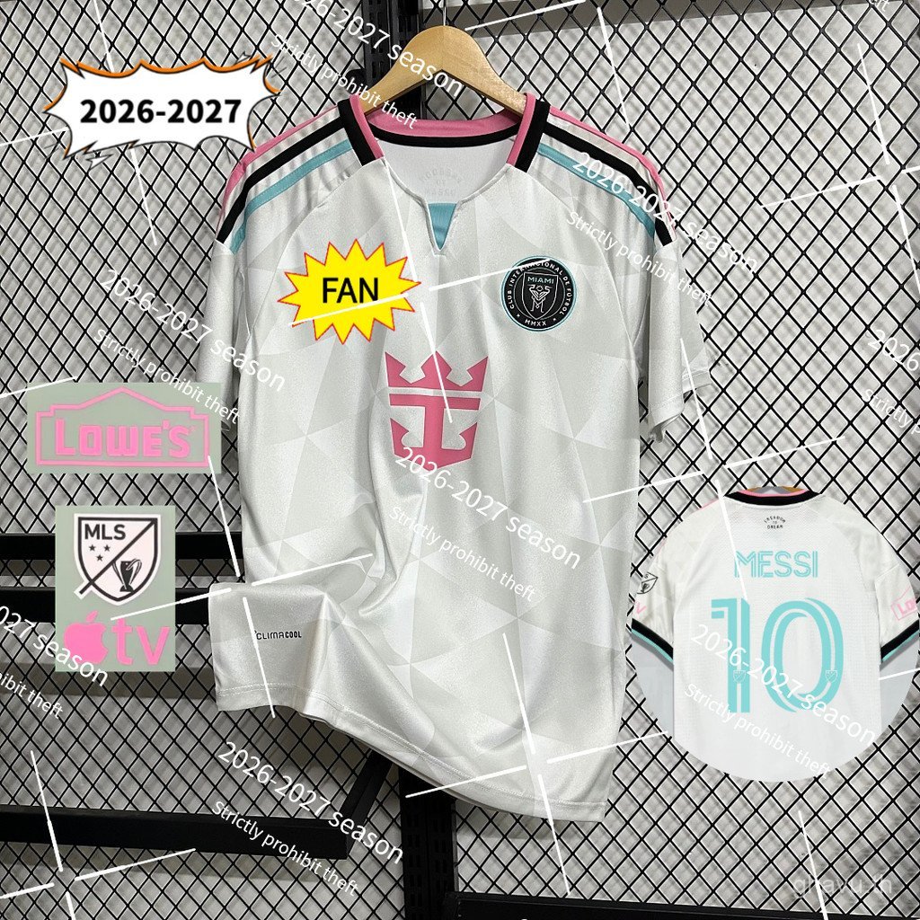 2026-2027 ซีซั่น [Inter Miami ] Second Away เสื้อเจอร์ซีย์แขนสั้น  - Fan Edition S-4XL