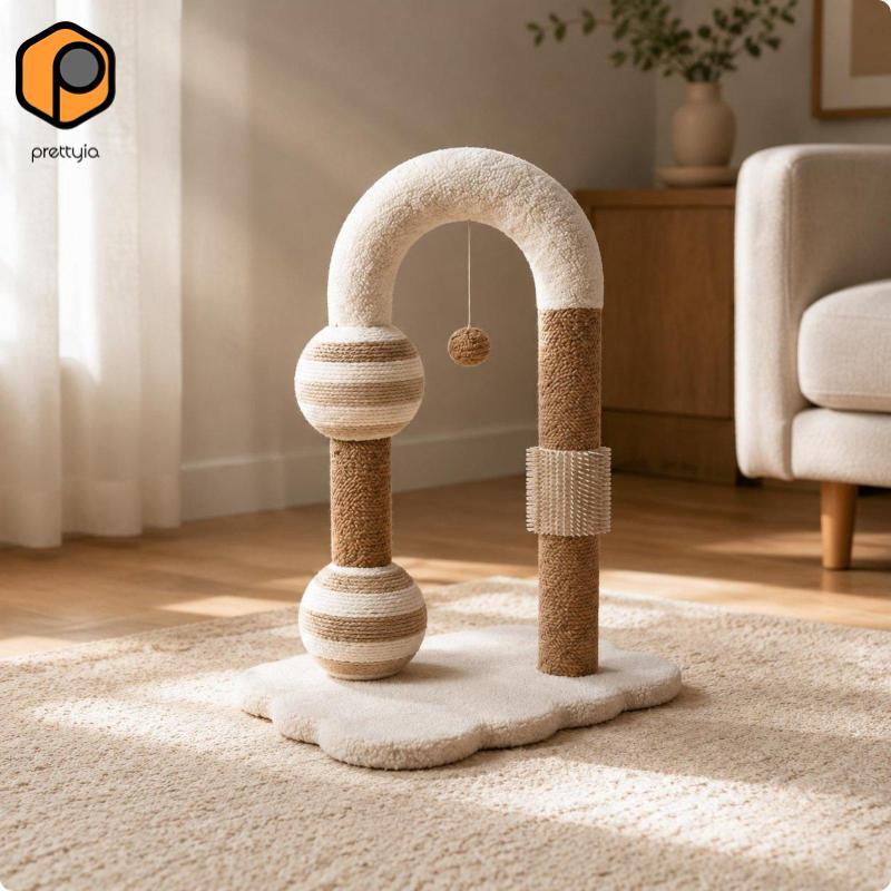 [สวย] Shed-Resistant Arched Feline Scratch Post ทนต่อการสึกหรอ Feline Scratch Arch Interactive